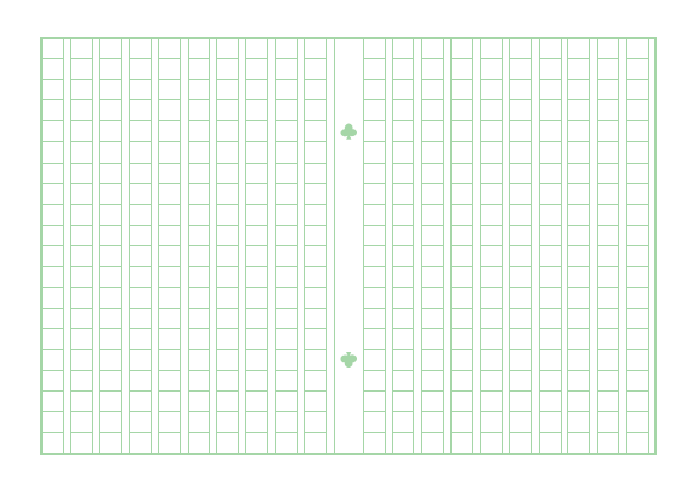 原稿用紙のテンプレート：マクロ（400字）グリーン