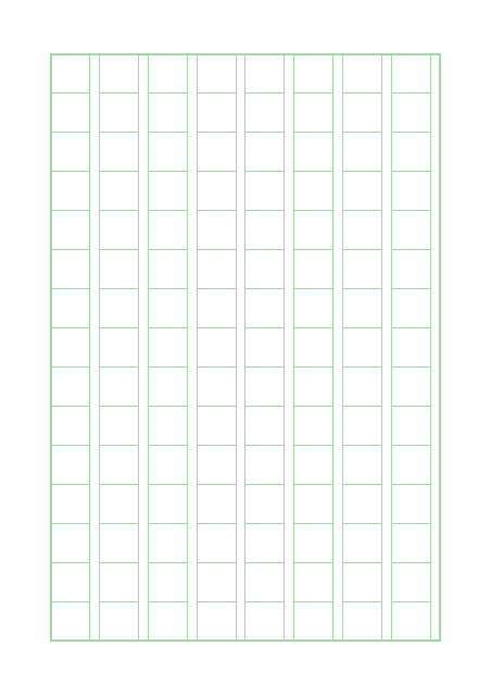 原稿用紙のテンプレート：実線（120字）グリーン