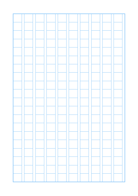 原稿用紙のテンプレート：実線（200字）ブルー