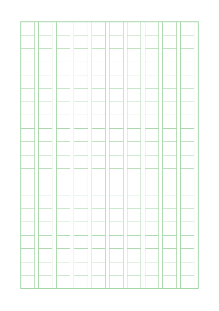 原稿用紙のテンプレート：実線（200字）グリーン