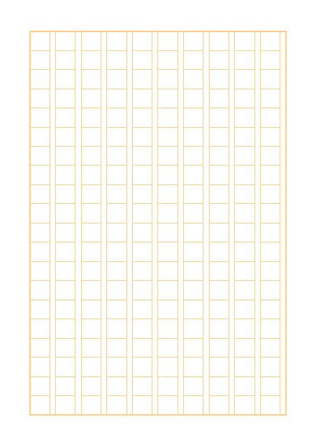原稿用紙のテンプレート：200字（実線）オレンジ