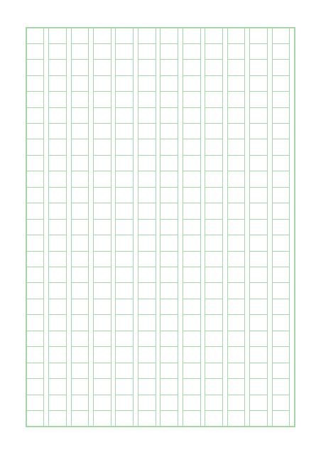 原稿用紙のテンプレート：300字（実線）グリーン