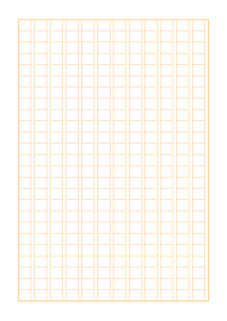 原稿用紙のテンプレート：300字（実線）オレンジ