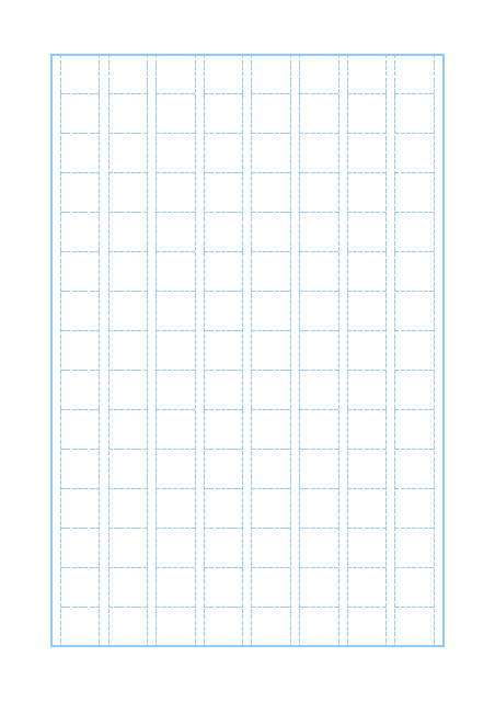 原稿用紙のテンプレート：120字（破線）ブルー