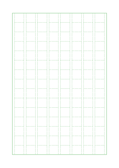 原稿用紙のテンプレート：120字（破線）グリーン