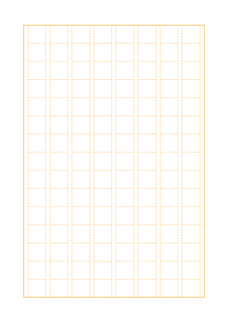 原稿用紙のテンプレート：120字（破線）オレンジ