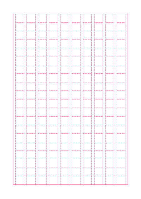 原稿用紙のテンプレート：破線（200字）ピンク