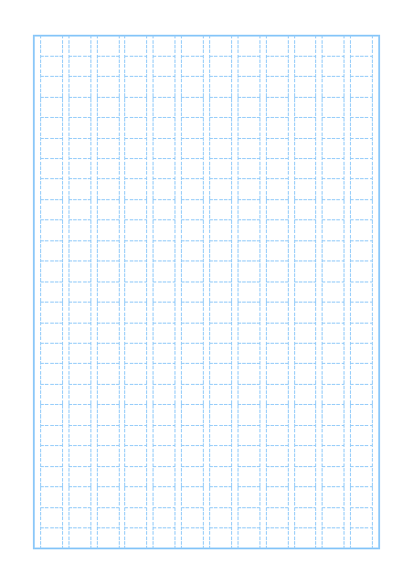 原稿用紙のテンプレート：300字（破線）ブルー