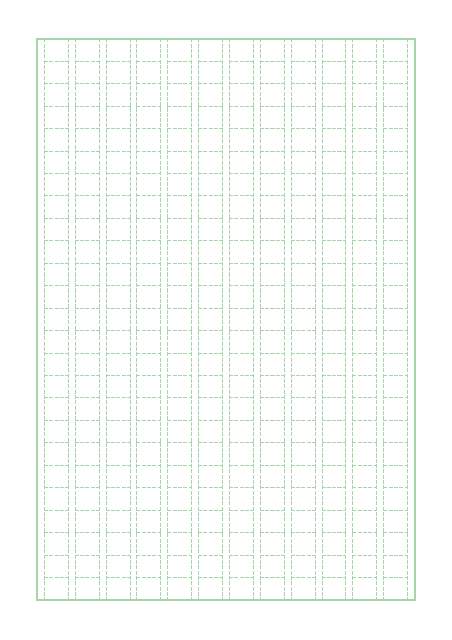 原稿用紙のテンプレート：300字（破線）グリーン