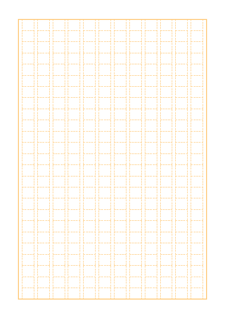 原稿用紙のテンプレート：300字（破線）オレンジ