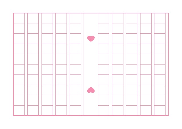 原稿用紙のテンプレート：100字（マクロ）ピンク