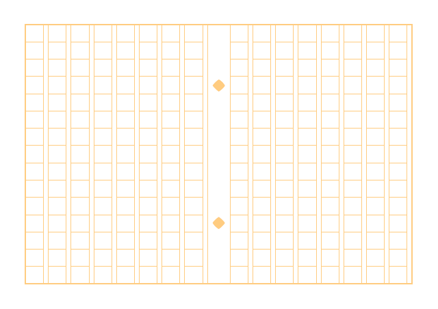 原稿用紙のテンプレート：240字（マクロ）オレンジ