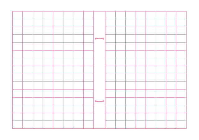 原稿用紙のテンプレート：240字（ルビなし）ピンク