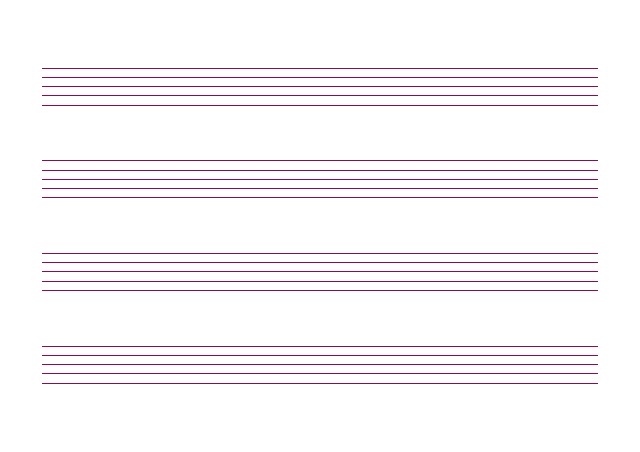五線譜のテンプレート：五線紙（4段）ピンク