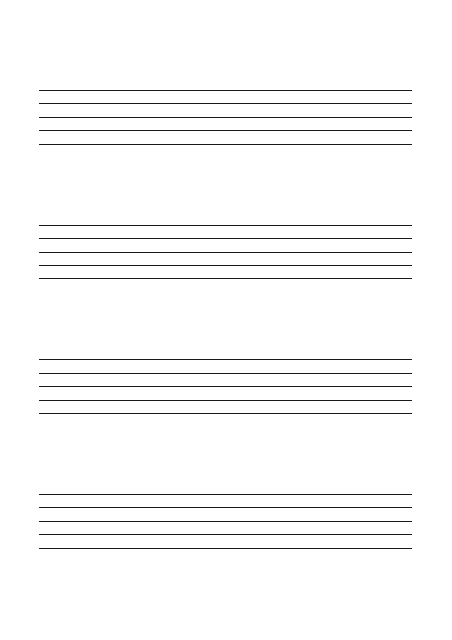 五線譜のテンプレート：4段（五線紙）ブラック