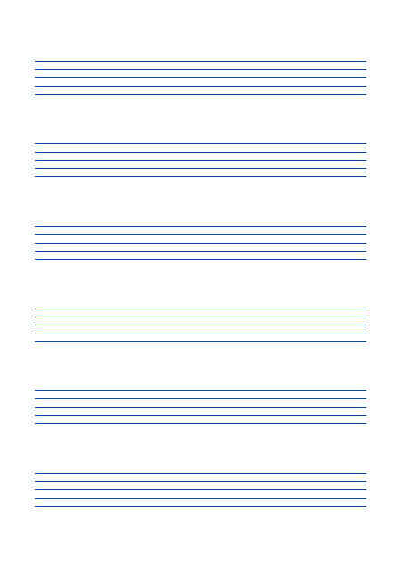 五線譜のテンプレート：6段（五線紙）ブルー