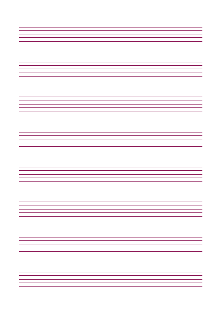 五線譜のテンプレート：8段（五線紙）ピンク